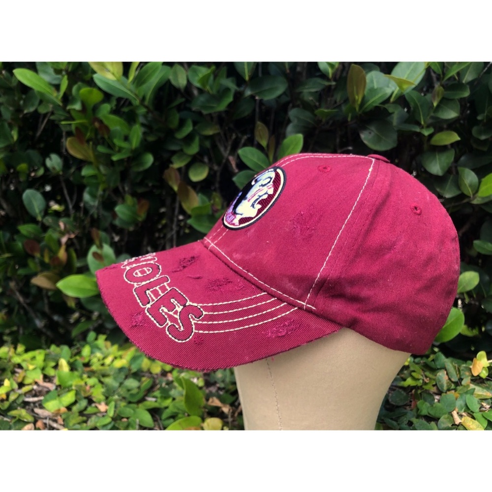•Custom• Distressed FSU Seminoles Fitted Dad Hat